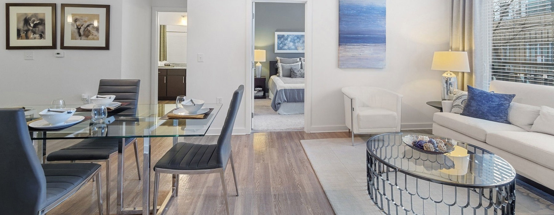 Spacious well lit living space with large amount of natural light