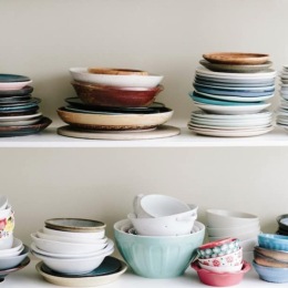 stacks of plates